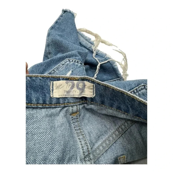 We The Free Distressed Cotton Jean Denim Skirt - Picture 3 of 10